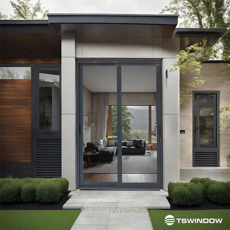 Cửa nhôm Xingfa 2 cánh mở trượt 